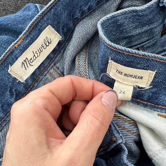 Madewell Denim Women's The Mom Jean, Medium Wash, Size 26, EUC - Picture 3 of 6